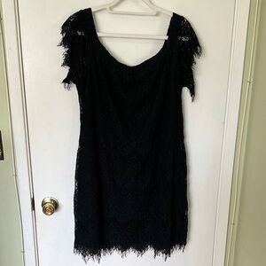 City Chic Black Lace Mini Dress